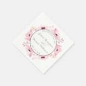 Serviette En Papier Collection de Mariages floraux rose-printemps (Coin)