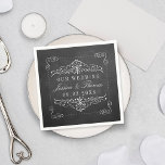 Serviette En Papier Collection de Mariages Ornate Chalkboard<br><div class="desc">La Collection Ornate De Mariage De Tableau Laveux.</div>