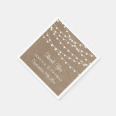 Serviette En Papier Collection de Mariages Rustic Burlap (Coin)