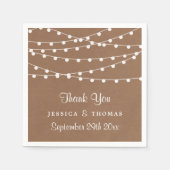 Serviette En Papier Collection de Mariages Rustic Kraft (Devant)