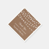 Serviette En Papier Collection de Mariages Rustic Kraft (Coin)
