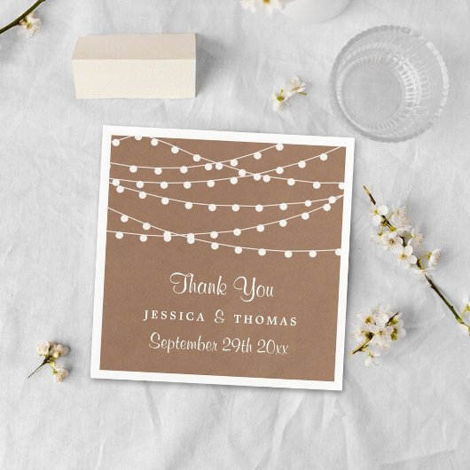 Serviette En Papier Collection de Mariages Rustic Kraft