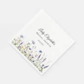 Serviette En Papier Collection de mariées du Fleur sauvage bleu Regenc (Coin)