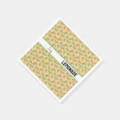 Serviette En Papier Collection de Motifs de paniers de fruits - Citron (Coin)