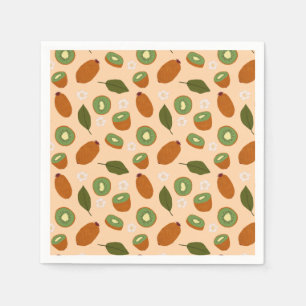 Serviette En Papier Collection de Motifs de paniers de fruits - Kiwi