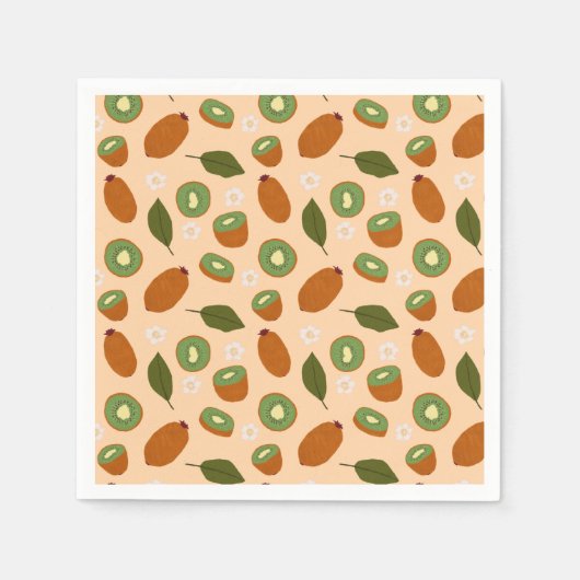 Serviette En Papier Collection de Motifs de paniers de fruits - Kiwi (Devant)