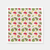 Serviette En Papier Collection de Motifs de paniers de fruits - pastèq (Devant)