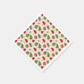 Serviette En Papier Collection de Motifs de paniers de fruits - pastèq (Coin)