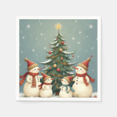 Serviette En Papier Collection de Noël de famille Festive Snowman (Devant)