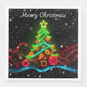Serviette En Papier Collection de Noël moderne Neon (Devant)