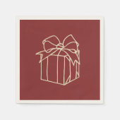 Serviette En Papier Collection de Noël simple - Présente (Devant)