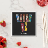 Serviette En Papier Collection de plaques d'immatriculation du 75e ann (En situation)