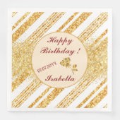 Serviette En Papier Collection de rayures populaires Boho pailletées o (Devant)