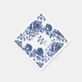 Serviette En Papier Collection de Roses personnalisés Rose bleu (Coin)
