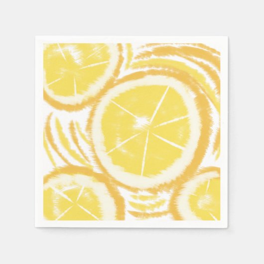 Serviette En Papier Collection d'été Abstraite au citron (Devant)