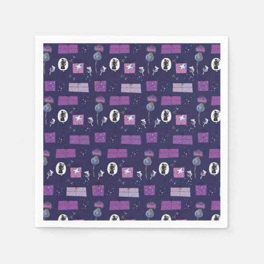Serviette En Papier Collection écossaise Pauple Thistle Napkins (Devant)