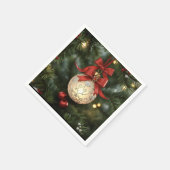 Serviette En Papier Collection élégante d'ornement de Noël avec Bow ro (Coin)