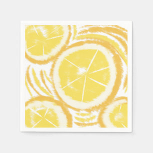 Serviette En Papier Collection Été Citron Abstrait