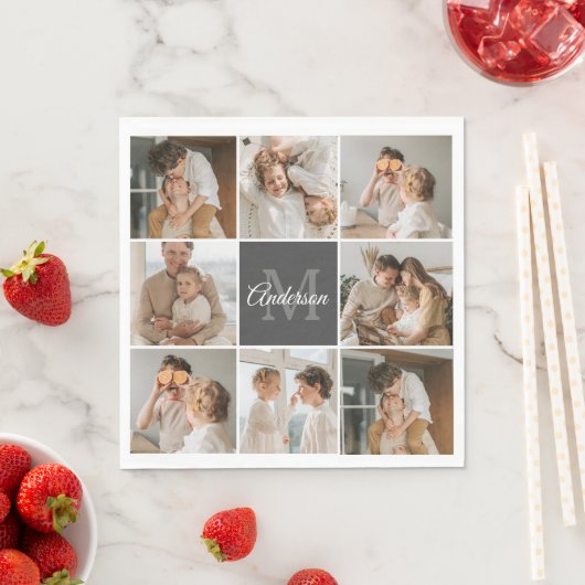 Serviette En Papier Collection Famille Moderne Photo & cadeau personna (En situation)
