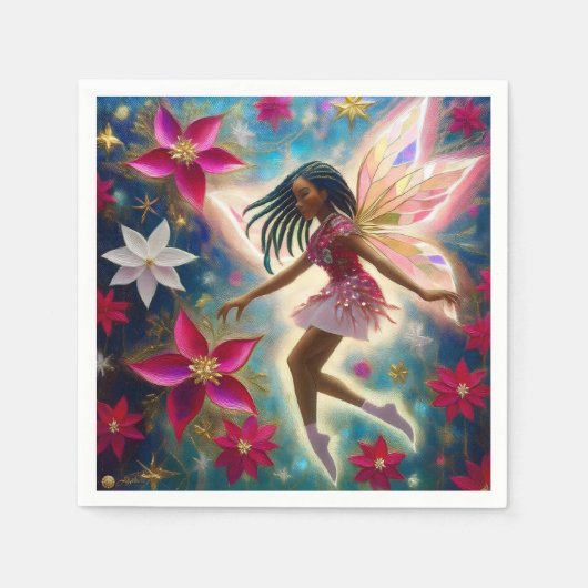 Serviette En Papier Collection Fée de Noël - Cornouailles Braids Cheve (Devant)