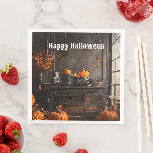Serviette En Papier Collection Halloween éffrayante (En situation)