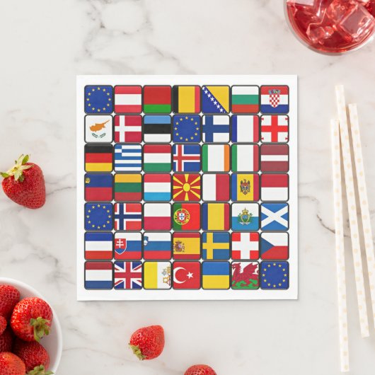 Serviette En Papier Collection internationale du drapeau (En situation)