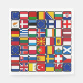 Serviette En Papier Collection internationale du drapeau (Devant)
