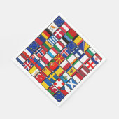 Serviette En Papier Collection internationale du drapeau (Coin)