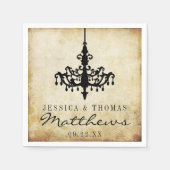 Serviette En Papier Collection Mariage de lustres Vintages (Devant)