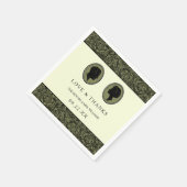 Serviette En Papier Collection Mariage Silhouette Art Déco (Coin)
