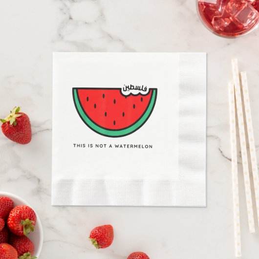 Serviette En Papier Collection Palestine 'This is not a Watermelon' (En situation)