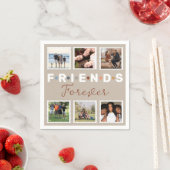 Serviette En Papier Collection photo moderne Beige Friends Forever (En situation)