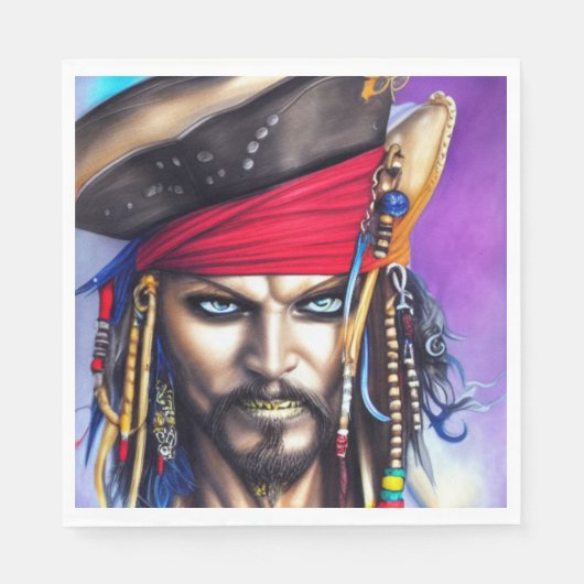Serviette En Papier Collection Pirate (Devant)