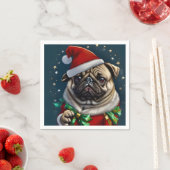 Serviette En Papier Collection Puggy Claus (En situation)