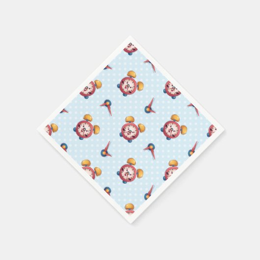 Serviette En Papier Collection Smart Clock - Bleu (Coin)