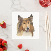 Serviette En Papier Collie (En situation)