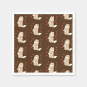 Serviette En Papier Collie Dog, Feuilles d'automne (Devant)