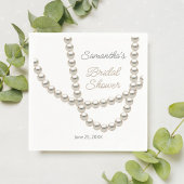 Serviette En Papier Collier de perles élégant pour la douche de mariée