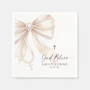 Serviette En Papier Collier de perles en forme d'arc pour baptême