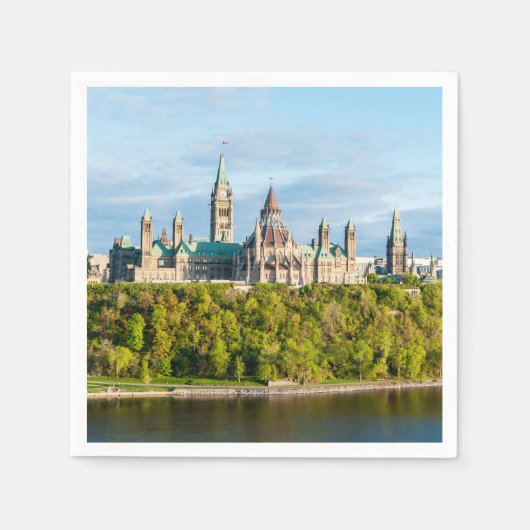 Serviette En Papier Colline du Parlement à Ottawa - Ontario, Canada (Devant)