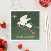 Serviette En Papier Colombe blanche (En situation)