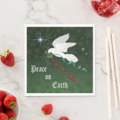 Serviette En Papier Colombe blanche (En situation)