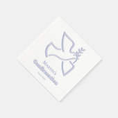 Serviette En Papier colombe bleue Confirmation (Coin)