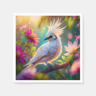 Serviette En Papier Colombe fantaisiste à plumage juvénile crêté