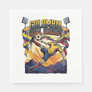 Serviette En Papier Colombie Objectif Énergie Skeleton Buteur Nations