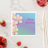 Serviette En Papier Colonne rose et blanc (En situation)