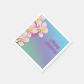 Serviette En Papier Colonne rose et blanc (Coin)