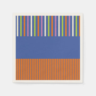 Serviette En Papier Color Pop Stripes design rayé moderne
