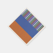Serviette En Papier Color Pop Stripes design rayé moderne (Coin)