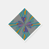 Serviette En Papier Color Starburst on Grey (Coin)